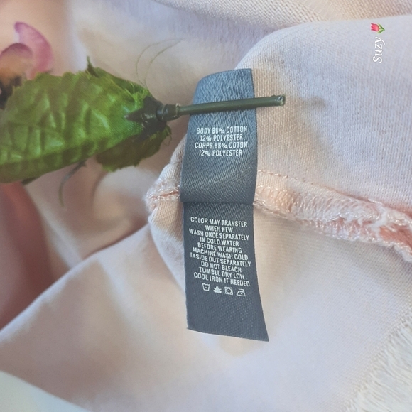 AERIE Light Pink Cotton Crop, Split-Back, A-Line Top - Picture 7 of 10